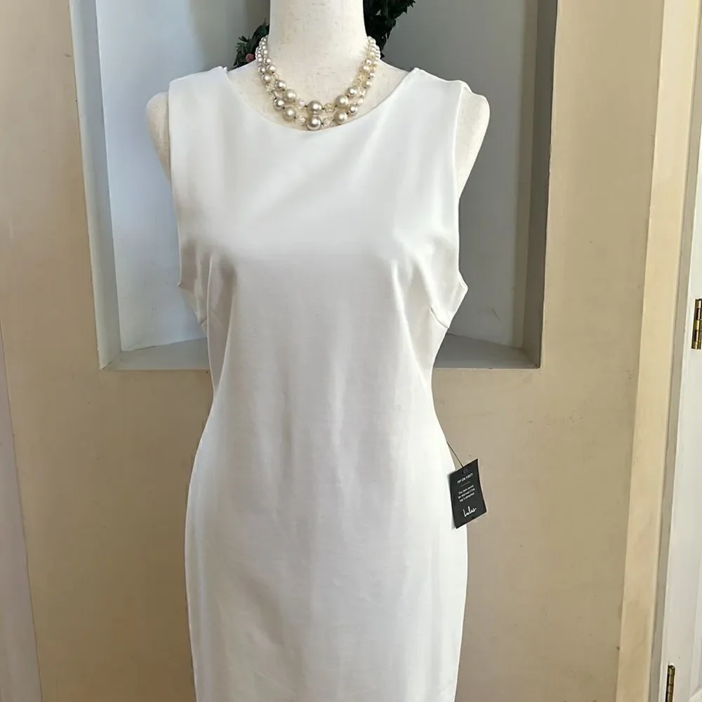 Lulu’s NEW w tags Womens size XL cream off white midi sleeveless dress